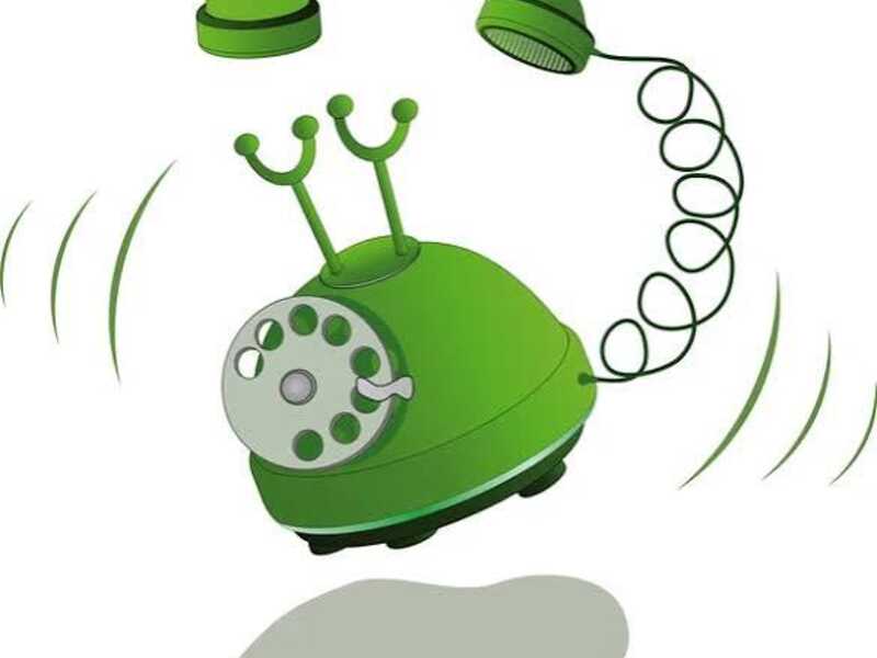 telefon zelený