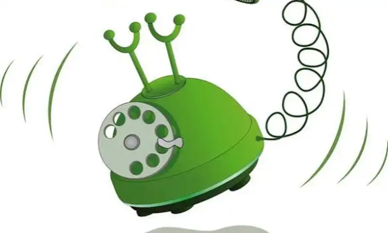 telefon zelený